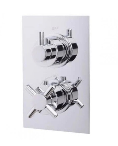 Chrome dual outlet concealed - chrome,