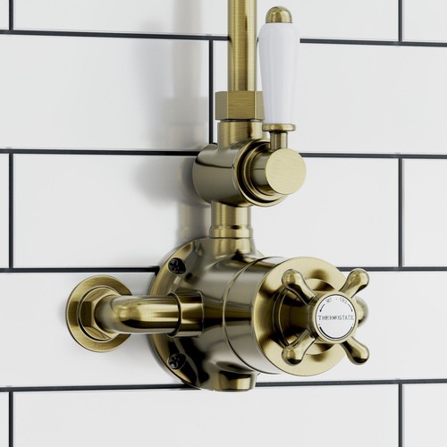 Twin shower valve top outlet - valve,
