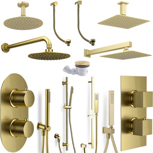 Brushed brass concealed - brass,